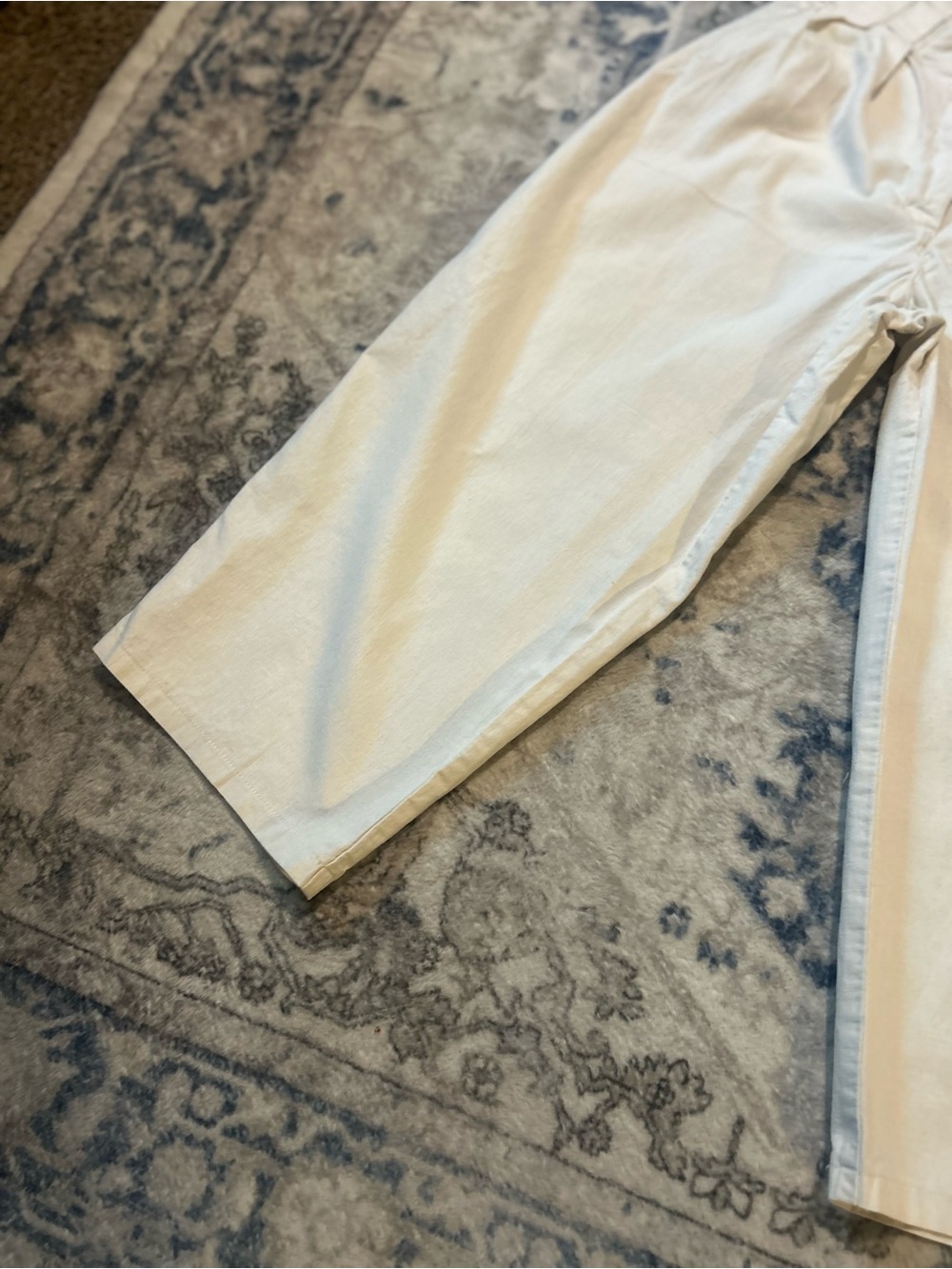 Crazy Horse”Old School” Casual Pleated Wide-Leg Pants - Cream - Picture 8 of 13